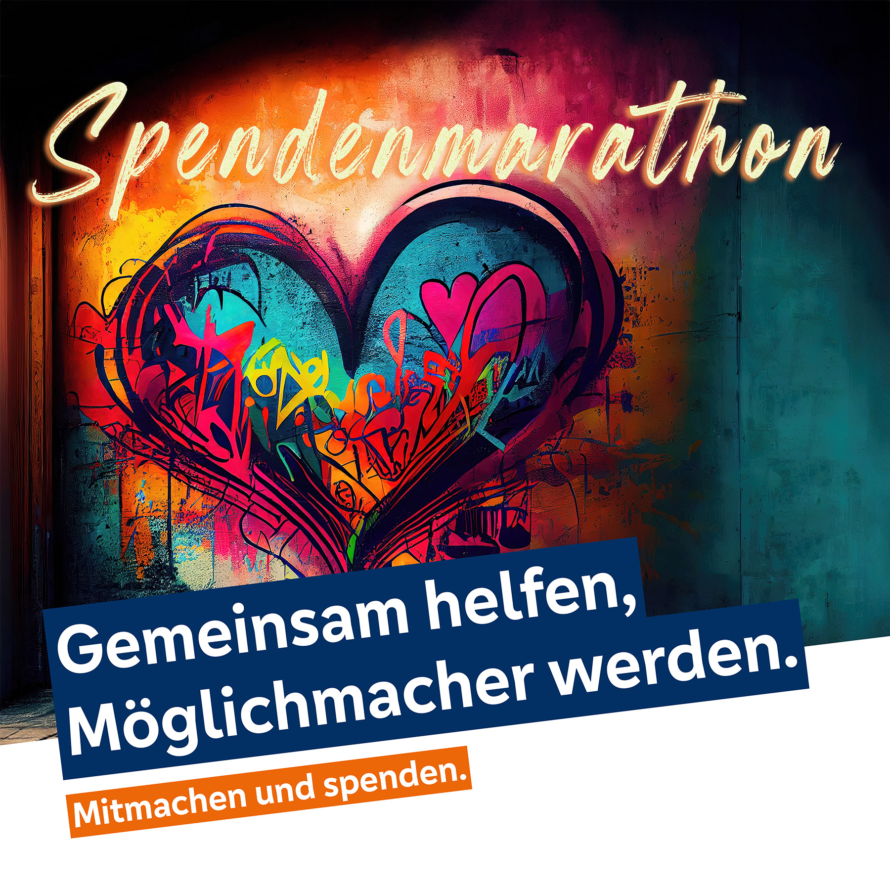 Teilnehmer beim Spendenmarathon 2024